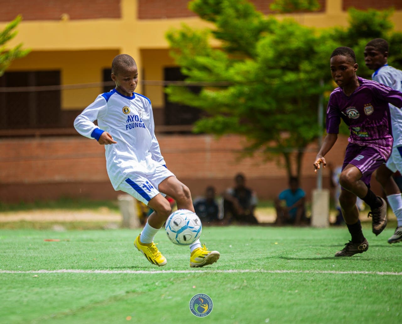 Grassroots football action